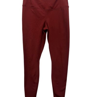 Yogalicious Lux Leggings Ankle Length Active Wear Pants Maroon Small